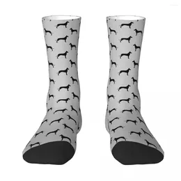 Men's Socks All Seasons Crew Stockings Great Dane Silhouette(s) Harajuku Fashion Hip Hop Long Accessories For Men Women Gifts