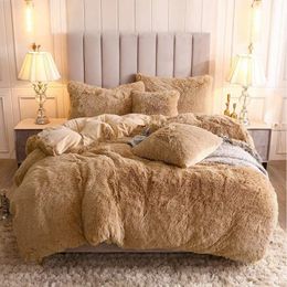 Luxury Ultra Soft Warm Fluffy Bed Set Plush Shaggy bedding Duvet Cover Household Bedroom Supplies Soft Plush Shaggy Duvet Cover 240111