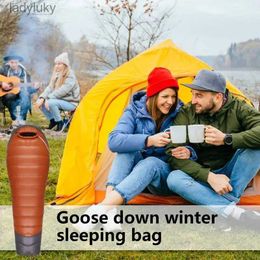 Sleeping Bags Cold Temperature Winter Bag Mummy Down Camping BagL240113