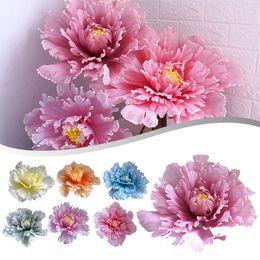 Decorative Flowers 1PCS Large Simulated Peony Flower Fake Display Props Linen For Wedding Venues Living Rooms Home Decor Spring Festival