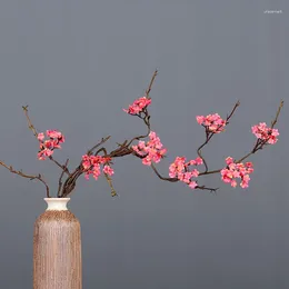 Decorative Flowers Simulated Cherry Blossom Vine Branch Silk Flower Table Bedroom Art Arrangement Wedding Party Decoration