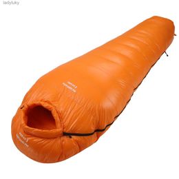 Sleeping Bags 95% White Goose Down Sleeping Bag Ultralight Waterproof Cold Winter Warm Sleeping Bag Outdoor Hiking Travel Camping SplicingL240111