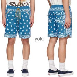 Men's Shorts 2023ss Spring/Summer New High Street Personalized Cashew Blossom Relaxed Sports Shortsyolq