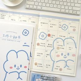 Kawaii Rabbit Daily Weekly Planner Agenda Notebook Plan Schedule Organiser Diary Notepad Office School Supplies 240111