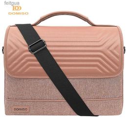 Laptop Cases Backpack Domiso Laptop Sleeve Bag With Handle Mutil-use Shoulder Notebook Bag For 14 15.6 17 Inch Computer Bag Business Bag Pink YQ240111