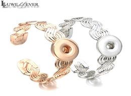 Gold Interchangeable 152 Fashion Metal Bracelet Ginger 18mm Snap Button Charms BraceletBangles For Women Jewellery Gift9204039