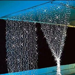 2015 New 1000 LED 10M x 3M LED Curtain Light Outdoor Waterproof XMAS Fairy Wedding Party Christmas String Lights110V-220V267z
