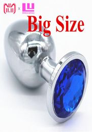 Big Size Stainless Steel Metal Anal Plug Booty Beads Metal Anal Toys Butt Plug Adult Products Anal Sex Toy For Women and Man D184655530