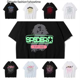 Young Thug 555 Sp5der Summer Vintage Short Sleeve T-shirts Man Plus Size T shirts Women Cotton T-shirt Rock HipHop Rap Tops Oversized Tees WF7S