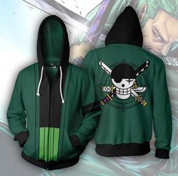 Men039s Sweatshirt Anime Hoodie One Piece Roronoa Zoro Hoodies Men Cosplay Hoody Harajuku Hoodies Men MonkeyLuffy Clothes C3088714