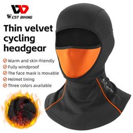 WEST BIKING Winter Fleece Hat Outdoor Cycling Full Face Mask Multicolor Motorcycle Snowboard Hiking Balaclava Thermal Sport Gear 240111