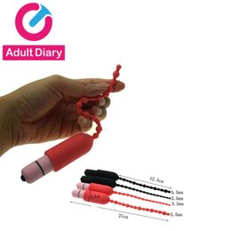 Vibrating Penis Plug Urethral Sound Dilator Urethral Stretching Catheter Silicone Urethral Vibrator Sounding Sex Toys for Men Y186081828