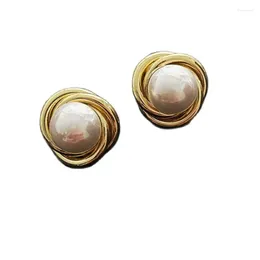 Stud Earrings Simple Senior Sense Pearl Earring For Women Exquisite Temperament White Wedding Party Jewellery Gift Accessories