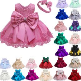 "Adorable Winter Baby Girls Dress with Lace Detailing and Bow Skirt - Perfect for 1st Year Birthday, Christmas Costume, and Infant Parties"