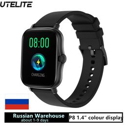 Watches UTELITE P8 Smart Watch Men Women Heart Rate IP67 Waterproof Full Touch HD Display Screen GTS Band for IPhone Huawei Xiaomi Phone