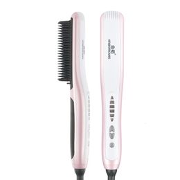 6 Speeds Negative Ion Hair Care 30s Rapid Heating Straightening Brush Hair Styling Appliances Home Comb 240111