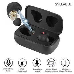 Earphones SYLLABLE S115 Strong bass TWS wireless headset noise reduction for music QCC3020 Chip of SYLLABLE S115 wireless sport Earphones