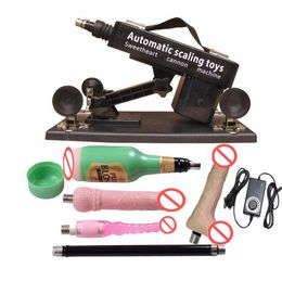 Whole Automatic Sex Machine Gun Set for MenWomen With Masturbation Cup and 3pcs Dildo Attachments Adult Games1077103