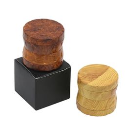 Qbsomk Newest Wooden Grinder Wood Matel Herb Grinders Smoking 2 Type 52mm 4 Layers
