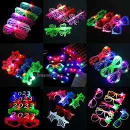 Sunglasses 10pc Adult Kids Led Glasses Light Up Party Sunglasses Glow Blinds Shutter Neon Flash Carnival Cosplay Birthday Wedding Christmas