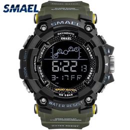 Mens Watch Military Water resistant SMAEL Sport watch Army led Digital wrist Stopwatches for male 1802 relogio masculino Watches176n
