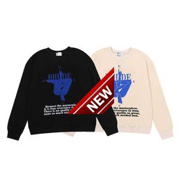 American Fashion Brand Human Yoga Luo Printing Hip Hop Unisex Casual Circled Round Neck Sweater