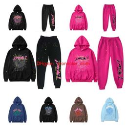 men hoodies graphic Sp5der Young Thug 555 spider hoodie Men Women Foam Print Web Graphic Pink Sweatshirts Pullovers oversized designer mens man jacket woman YQFC