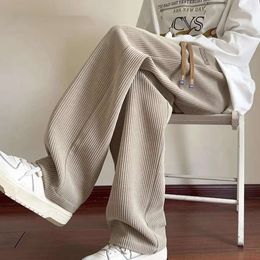 Men's Pants American Style Corduroy Autumn Thickened Veet Warm Drapey Straight Casual Loose Wide-leg Trousers Bottom Male Clothes