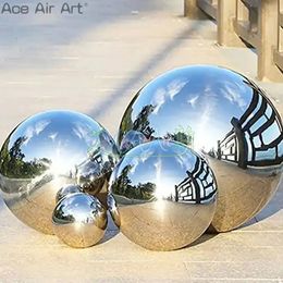 Outdoor Inflatable Mirror Ball PVC Decorative Mirror Balloons with an Air Pump for Events or Party