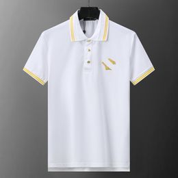 Designer POLO Men's T-shirt Fashion Embroidered Designer T-shirt V-Neck Cotton High Street Men's Casual T-shirt Luxury Casual Wear Asian code M-3XL