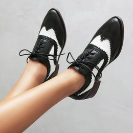 Dress Shoes Fall And Winter Lace-up Flat Heels For Women