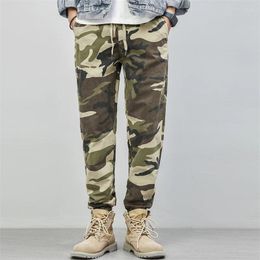 Men's Pants 2024 Spring Autumn Casual Camouflage Long Loose Ankle Thin Military Green Work Trousers Trend