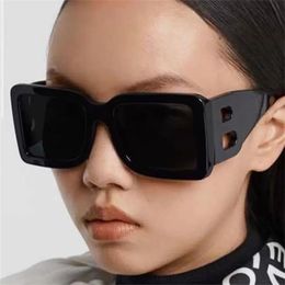 2023 Sunglasses Oversized Black Square 2021 Fashion Shades Womens Brand Designer Big Frame B Sun Glasses Men UV400 Oculos263T