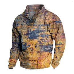 Men's Hoodies Men Pullover Thicker Sweatshirts Half Button For Male Hoody Sweatshirt Autumn Solid Colour Turtleneck Sweaters