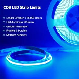 24V COB LED Strip Lights, Warm White 3000K 16.4ft/196.85inch,2400LED 4500Lm Even Luminous CRI 93+ Flexible Non-Waterproof IP20 LED Strip Lights
