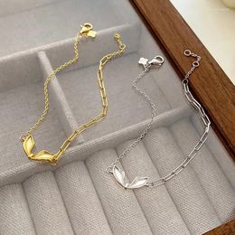 Charm Bracelets 16 3.5cm Trendy Silver Gold Colour Ears Cute Animal Link Chain Bracelet For Woman Girl Fashion Jewellery Gift Dropship