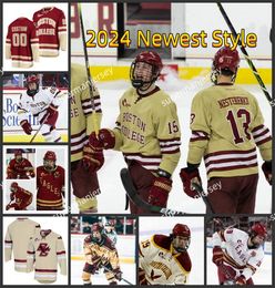 Maglia da hockey Will Smith Boston College Eagles cucita su misura per uomo giovanile 9 Ryan Leonard 34 Gabe Perreault 1 Jacob Fowler 15 Jacob Bengtsson Boston College Jerseys