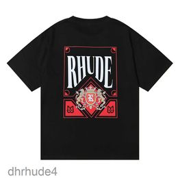 Spring Summer Rhude t Shirt Man Shirts Women Tees Skateboard Oversize Men Short Sleeve T-shirt Luxury Brand Men's T-shirts Us Size S-xxl RMIY 2GNT