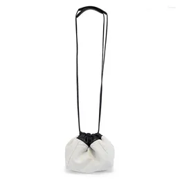 Evening Bags Simple Fashion Women's Crossbody Bag With Linen Hand Pull Rope Casual Shoulder Bucket