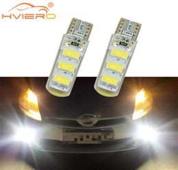 Car LED T10 510 W5W DC 12V Canbus 6SMD Silicone shell Tail Lights Bulb No Error Parking Fog light Auto Wedge Lamp3396323