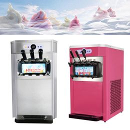 2+1flavors no cleaning ice cream machine for sale high quality sundae cone maker