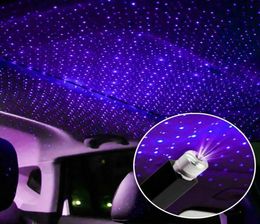 Car Roof Projection Effect Lights USB Portable Indoor Star Night lamp Adjustable LED Atmosphere Light Interior Ceiling Projector7700699