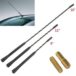 New 9/11/16 Inch Car Roof Antenna Mast Universal Car Stereo Radio FM/AM Signal Amplified Antenna Auto Accessories