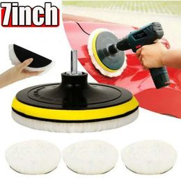 New 5 Sizes Car Wool Polishing Disc Car Beauty Waxing Buffing Cars Paint Care Polisher Sponge Pads Auto Washing Cleaning Accessories