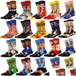 Kids Socks Occupation Wrestling Funny Men Hip Hop Personality Cartoon Fashion Skarpety High Quality Sewing Pattern Drop Delivery 202 Dhlsi