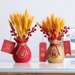 Vases 2024 Chinese Year Vase Decorations R Home Decor Housewarming Wedding Spring Festival Fortune Fruit Pendant