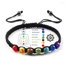 Link Bracelets Handmade Beads Bracelet Natural Stone String Braided Yoga Reiki Healing Balance & Bangles Meditation Gift