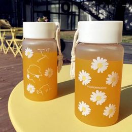 Water Bottles Cold Juice Cup Cute Large Capacity General Drinkware Straw Plastic Travel Tea Drinking