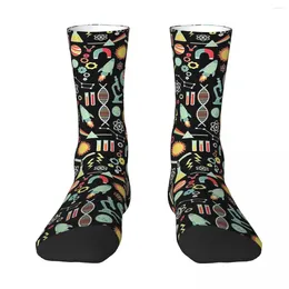 Men's Socks All Seasons Crew Stockings Science Studies Harajuku Crazy Hip Hop Long Accessories For Men Women Gifts