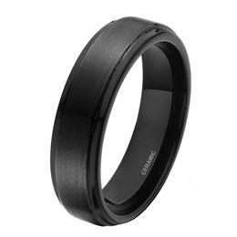 Bands Kolmnsta 6mm 8mm Black Ceramic Ring Men Wedding Band Engagement Rings Male Jewellery Bague Ceramique Maleanel Masculino Rings